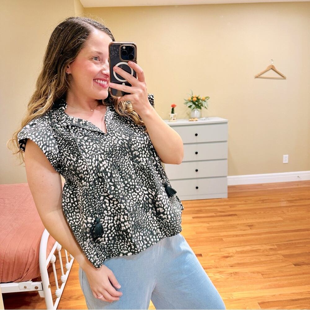 Sea New York Black Cotton Blouse Top 4
